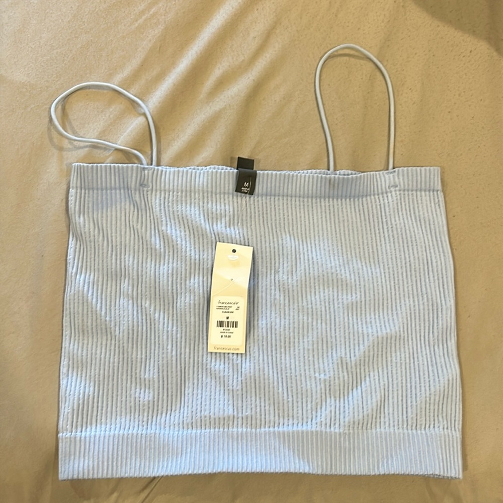 Blue tube top tank